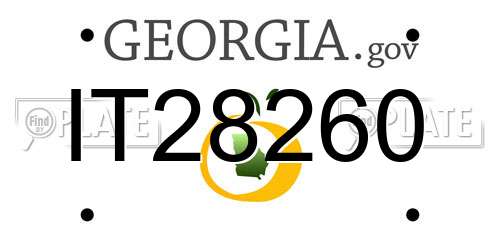 IT28260 Georgia License Plate