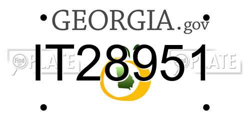 IT28951 Georgia License Plate