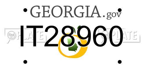 IT28960 Georgia License Plate