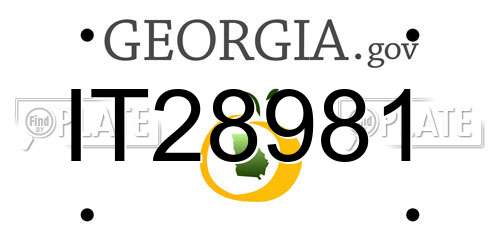 IT28981 Georgia License Plate