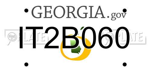 IT2B060 Georgia License Plate
