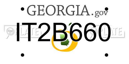 IT2B660 Georgia License Plate