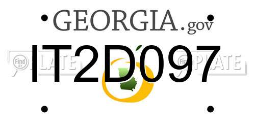 IT2D097 Georgia License Plate