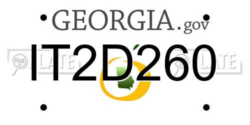 IT2D260 Georgia License Plate