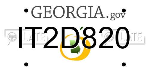 IT2D820 Georgia License Plate