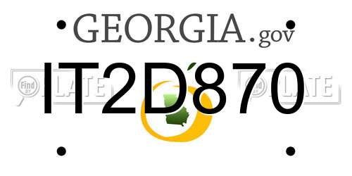 IT2D870 Georgia License Plate