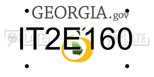 IT2E160 Georgia License Plate