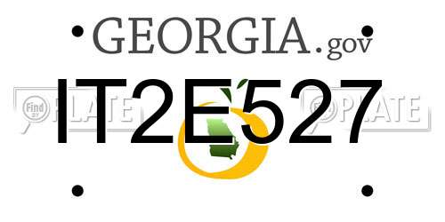 IT2E527 Georgia License Plate