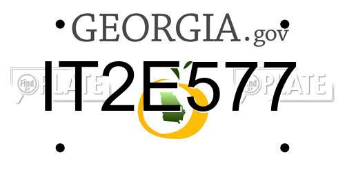 IT2E577 Georgia License Plate