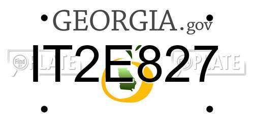 IT2E827 Georgia License Plate