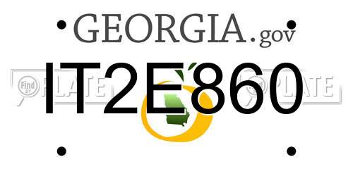IT2E860 Georgia License Plate