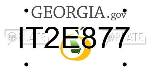 IT2E877 Georgia License Plate