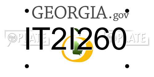 IT2I260 Georgia License Plate