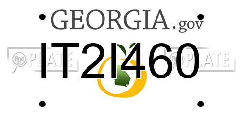 IT2I460 Georgia License Plate
