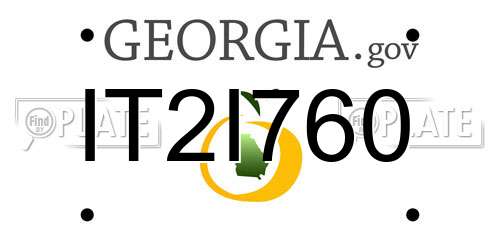 IT2I760 Georgia License Plate