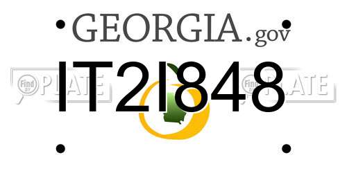 IT2I848 Georgia License Plate