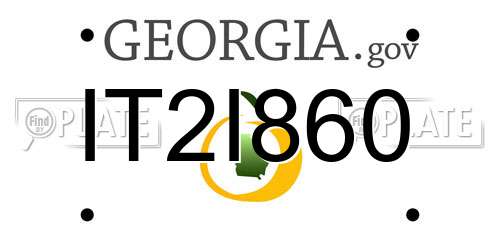 IT2I860 Georgia License Plate
