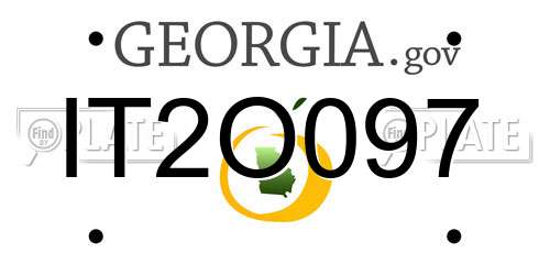 IT2O097 Georgia License Plate