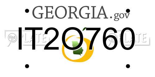 IT2O760 Georgia License Plate