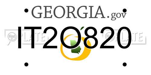 IT2O820 Georgia License Plate