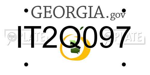 IT2Q097 Georgia License Plate