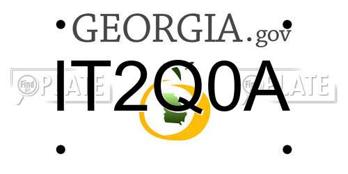 IT2Q0A Georgia License Plate