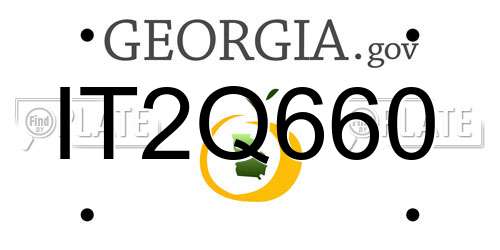 IT2Q660 Georgia License Plate