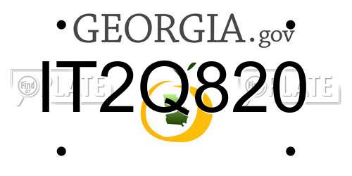 IT2Q820 Georgia License Plate