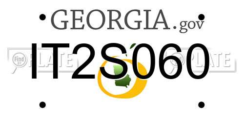 IT2S060 Georgia License Plate