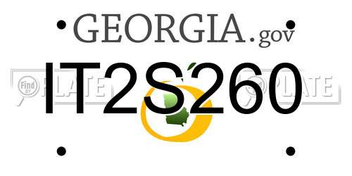 IT2S260 Georgia License Plate