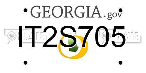 IT2S705 Georgia License Plate