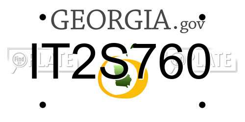 IT2S760 Georgia License Plate