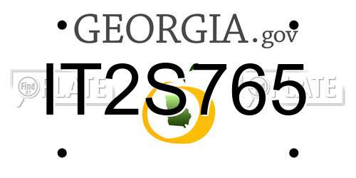 IT2S765 Georgia License Plate