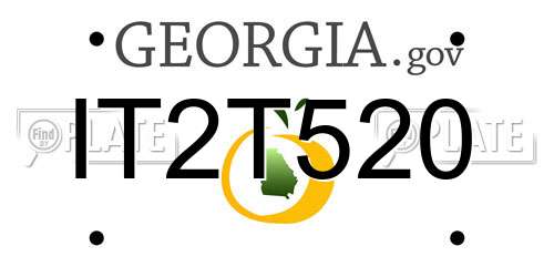 IT2T520 Georgia License Plate