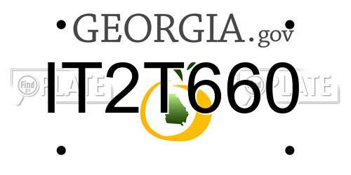 IT2T660 Georgia License Plate