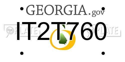 IT2T760 Georgia License Plate