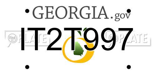 IT2T997 Georgia License Plate