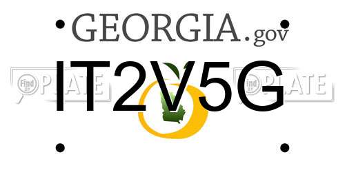 IT2V5G Georgia License Plate