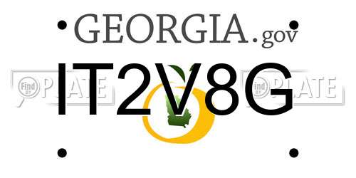 IT2V8G Georgia License Plate