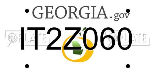 IT2Z060 Georgia License Plate