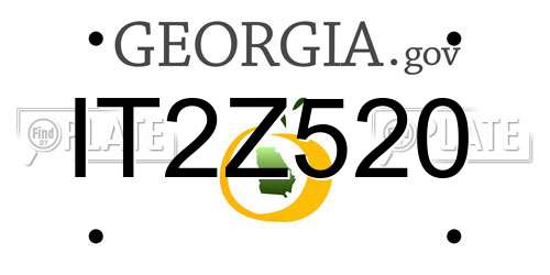 IT2Z520 Georgia License Plate