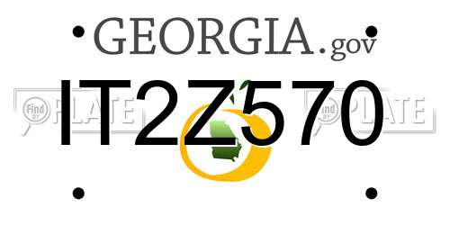 IT2Z570 Georgia License Plate