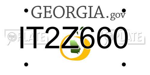 IT2Z660 Georgia License Plate