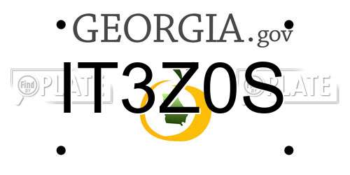 IT3Z0S Georgia License Plate