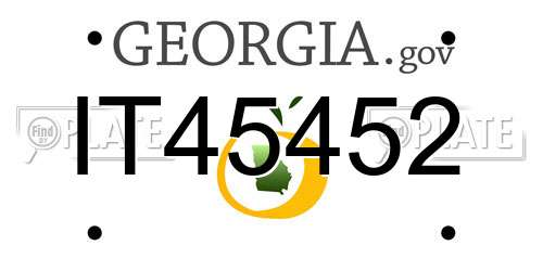 IT45452 Georgia License Plate
