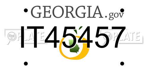 IT45457 Georgia License Plate