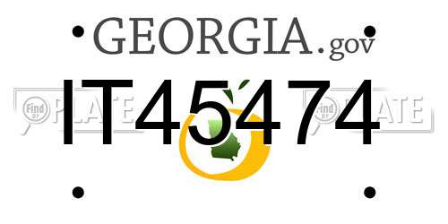 IT45474 Georgia License Plate