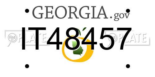 IT48457 Georgia License Plate