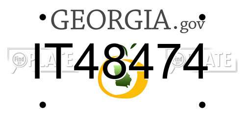 IT48474 Georgia License Plate