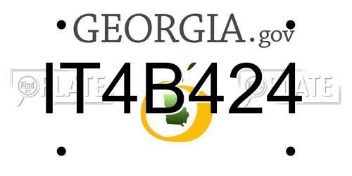 IT4B424 Georgia License Plate